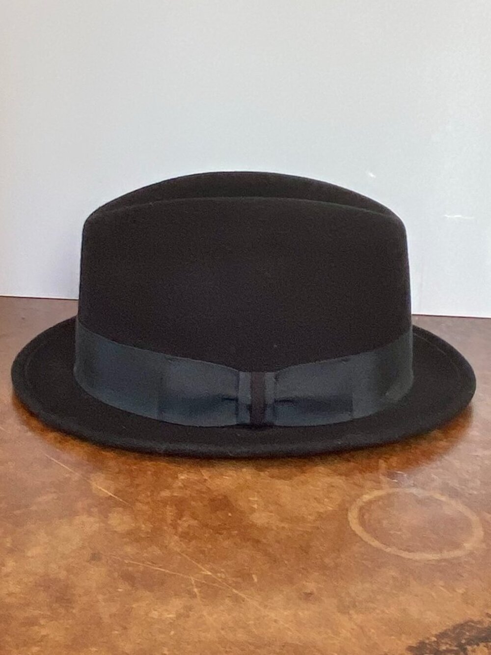 Vintage Country Gentleman Black 100% Wool Fedora Hat